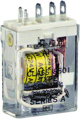 Square D - 1 hp at 240 Volt & 1/2 hp at 120 Volt, Electromechanical Plug-in General Purpose Relay - 12 Amp at 240 VAC, SPDT, 24 VAC at 50/60 Hz - Industrial Tool & Supply