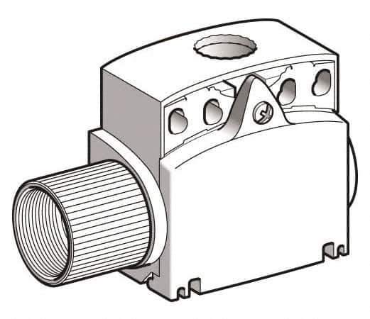 Telemecanique Sensors - 3-1/2 Inch Long, Plastic Body, Limit Switch Body - For Use with ZCE01, ZCE02, ZCE05, ZCE06, ZCE07, ZCE08, ZCE09, ZCE10, ZCE11, ZCE13, ZCE14, ZCE21, ZCE24, ZCE27, ZCE28, ZCE29, ZCE62, ZCE63, ZCE64, ZCE65, ZCE66, ZCE67, ZCEH0, ZCEH2 - Industrial Tool & Supply