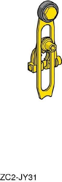 Telemecanique Sensors - 3.7 Inch Long, Limit Switch Roller Lever - Thermoplastic Roller, For Use with ZC2JE01, ZC2JE02, ZC2JE03, ZC2JE04, ZC2JE05, ZC2JE06, ZC2JE07 - Industrial Tool & Supply