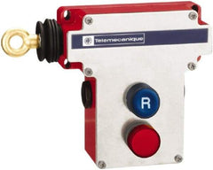 Telemecanique Sensors - 2NO/2NC Configuration, 300 VAC, 10 Amp, Cable Safety Limit Switch - 70m Cable Length, 230 Ft. Cable Length, 7.8 Inch Wide x 4.1 Inch Deep x 5.6 Inch High, IP65, IP657 Ingress Rating - Industrial Tool & Supply
