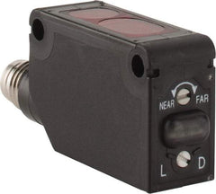 Telemecanique Sensors - M8 Connector, 1m Nominal Distance, Shock and Vibration Resistant, Diffused Photoelectric Sensor - 12 to 24 VDC, PBT, 11mm Long x 11mm Wide x 33mm High - Industrial Tool & Supply