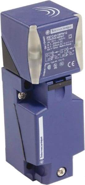 Telemecanique Sensors - NPN, PNP, NO/NC, 15mm Detection, Rectangular, Inductive Proximity Sensor - 2 Wires, IP65, IP67, IP69, 24 to 240 VAC @ 50/60 Hz, 24 to 240 VDC, 40mm Long x 117mm Wide - Industrial Tool & Supply