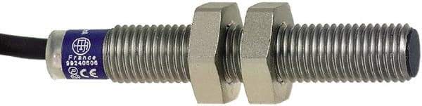 Telemecanique Sensors - NPN, PNP, 1mm Detection, Cylinder, Inductive Proximity Sensor - 2 Wires, IP67, 24 to 210 VDC, 24 to 240 VAC, M8x1 Thread, 50mm Long - Industrial Tool & Supply