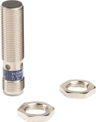 Telemecanique Sensors - PNP, 4mm Detection, Cylinder, Inductive Proximity Sensor - 3 Wires, IP65, IP67, 12 to 24 VDC, M12x1 Thread, 50mm Long - Industrial Tool & Supply