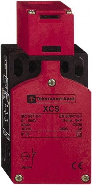 Telemecanique Sensors - NO/2NC Configuration, Multiple Amp Level, Plastic Key Safety Limit Switch - 52mm Wide x 30mm Deep x 115mm High, IP67 Ingress Rating - Industrial Tool & Supply