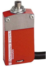 Telemecanique Sensors - 2NO/2NC Configuration, Multiple Amp Level, Metal Plunger Safety Limit Switch - 5m Cable Length, 30mm Wide x 16mm Deep x 60mm High, IP66, IP67, IP68 Ingress Rating - Industrial Tool & Supply