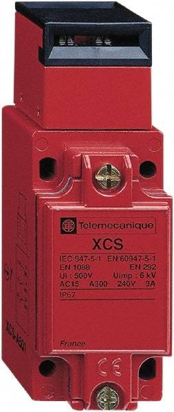Telemecanique Sensors - 2NO/NC Configuration, 110/240 VAC, Multiple Amp Level, Metal Key Safety Limit Switch - 40mm Wide x 44mm Deep x 114mm High, IP67 Ingress Rating - Industrial Tool & Supply