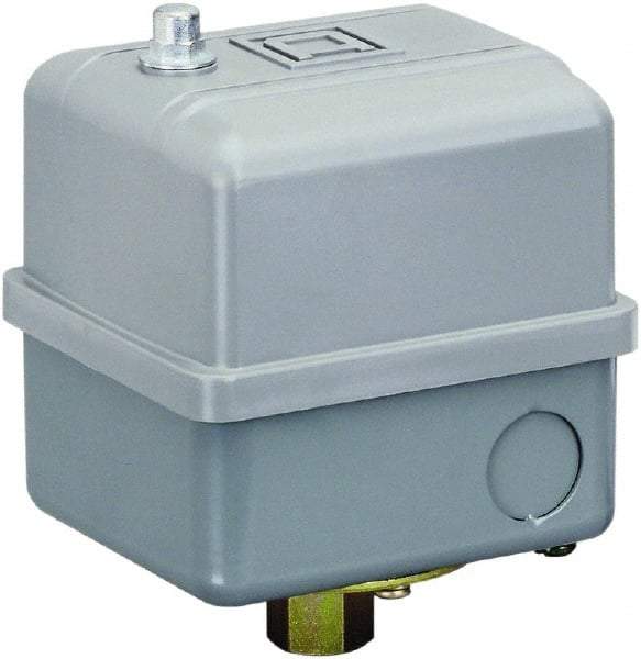 Square D - 1, 7, 9 and 3R NEMA Rated, 75 to 100 psi, Electromechanical Pressure and Level Switch - Adjustable Pressure, 575 VAC, L1-T1, L2-T2 Terminal, For Use with Square D Pumptrol - Industrial Tool & Supply