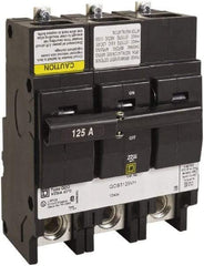 Square D - 125 Amp, 240 VAC, 3 Pole, Bolt On Miniature Circuit Breaker - 4 AWG - Industrial Tool & Supply
