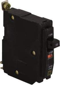 Square D - 15 Amp, 240 VAC, 1 Pole, Bolt On Miniature Circuit Breaker - 14-8 AWG - Industrial Tool & Supply