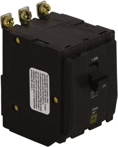 Square D - 20 Amp, 240 VAC, 3 Pole, Bolt On Miniature Circuit Breaker - 14-8 AWG - Industrial Tool & Supply