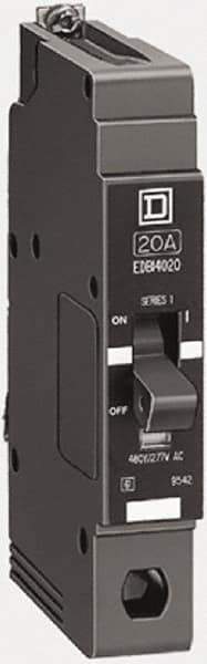 Square D - 50 Amp, 277 V, 1 Pole, Bolt On Miniature Circuit Breaker - 18 kA Breaking Capacity, 12, 14 AWG - Industrial Tool & Supply