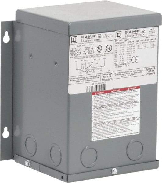 Square D - 1 Phase, 1 kVA, General Purpose Transformer - 3R NEMA Rating - Industrial Tool & Supply
