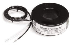 Square D - 100 Amp AC Input, 5 Amp AC Output, Panel Meter Current Transformer - Flying Lead Terminal, For Use with AC Ammeter - Industrial Tool & Supply