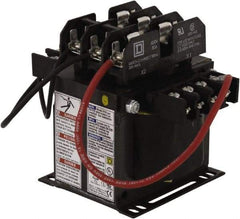Square D - 250 VA, Top Mount Fuse Block Control Transformer - 50/60 Hz, 5.3 Inch Deep x 4-1/2 Inch High - Industrial Tool & Supply