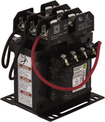 Square D - 1 Phase, 200 VA, Top Mount Fuse Block Control Transformer - 176°F Temp Rise - Industrial Tool & Supply