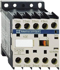 Schneider Electric - 4NO, 230-240 VAC at 50/60 Hz Control Relay - 17 V - Industrial Tool & Supply