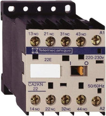 Schneider Electric - 2NC/2NO, 230-240 VAC at 50/60 Hz Control Relay - 17 V - Industrial Tool & Supply