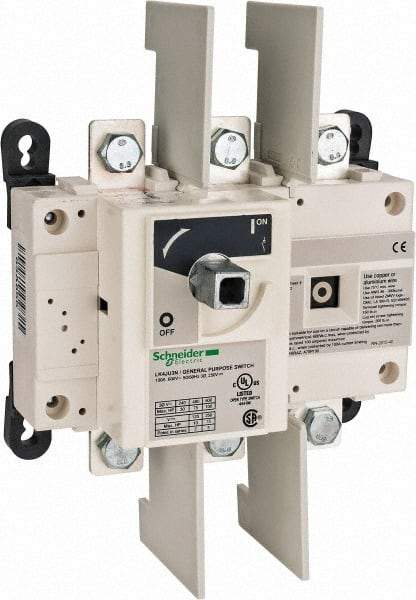 Schneider Electric - 600VAC at 50/60 Hz, 3 Pole, Nonfused Cam & Disconnect Switch - 7.09 Inch Wide x x 6.3 Inch High x x 3.74 Inch Deep - Industrial Tool & Supply