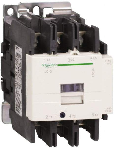 Schneider Electric - 3 Pole, 230 Coil VAC at 50/60 Hz, 95 Amp at 440 VAC, Nonreversible IEC Contactor - Bureau Veritas, CCC, CSA C22.2 No. 14, DNV, EN/IEC 60947-4-1, EN/IEC 60947-5-1, GL, GOST, LROS, RINA, UL 508 - Industrial Tool & Supply