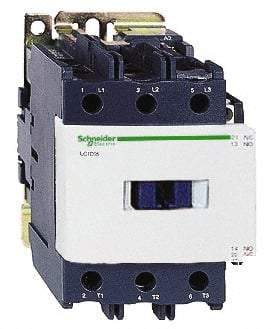 Schneider Electric - 3 Pole, 480 Coil VAC at 60 Hz, 80 Amp at 440 VAC, Nonreversible IEC Contactor - Bureau Veritas, CCC, CSA, CSA C22.2 No. 14, DNV, EN/IEC 60947-4-1, EN/IEC 60947-5-1, GL, GOST, LROS, RINA, RoHS Compliant, UL 508, UL Listed - Industrial Tool & Supply
