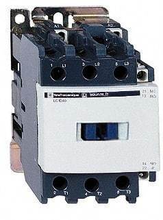 Schneider Electric - 3 Pole, 480 Coil VAC at 60 Hz, 40 Amp at 440 VAC and 60 Amp at 440 VAC, Nonreversible IEC Contactor - 1 Phase hp: 3 at 115 VAC, 5 at 230/240 VAC, 3 Phase hp: 10 at 200/208 VAC, 10 at 230/240 VAC, 30 at 460/480 VAC, 30 at 575/600 VAC - Industrial Tool & Supply