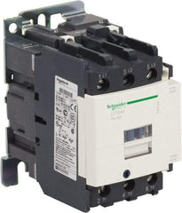 Schneider Electric - 3 Pole, 24 Coil VAC at 50/60 Hz, 40 Amp at 440 VAC and 60 Amp at 440 VAC, Nonreversible IEC Contactor - 1 Phase hp: 3 at 115 VAC, 5 at 230/240 VAC, 3 Phase hp: 10 at 200/208 VAC, 10 at 230/240 VAC, 30 at 460/480 VAC, 30 at 575/600 VAC - Industrial Tool & Supply