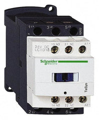 Schneider Electric - 3 Pole, 12 Coil VDC, 18 Amp at 440 VAC and 32 Amp at 440 VAC, Nonreversible IEC Contactor - 1 Phase hp: 1 at 115 VAC, 3 at 230/240 VAC, 3 Phase hp: 10 at 460/480 VAC, 15 at 575/600 VAC, 5 at 200/208 VAC, 5 at 230/240 VAC - Industrial Tool & Supply
