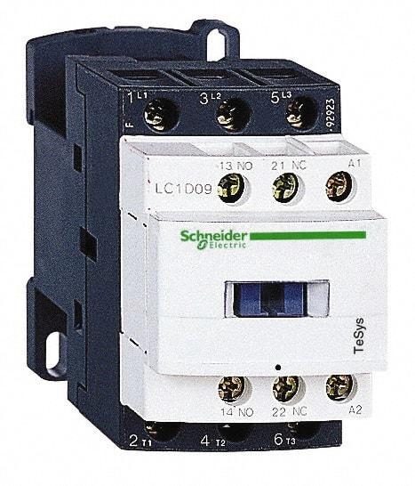 Schneider Electric - 3 Pole, 48 Coil VAC at 50/60 Hz, 25 Amp at 440 VAC and 9 Amp at 440 VAC, Nonreversible IEC Contactor - 1 Phase hp: 0.5 at 115 VAC, 1 at 230/240 VAC, 3 Phase hp: 2 at 200/208 VAC, 2 at 230/240 VAC, 5 at 460/480 VAC, 7.5 at 575/600 VAC - Industrial Tool & Supply