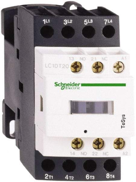 Schneider Electric - 4 Pole, 24 Coil VAC at 50/60 Hz, 25 Amp at 440 VAC, Nonreversible IEC Contactor - Bureau Veritas, CCC, CSA, CSA C22.2 No. 14, DNV, EN/IEC 60947-4-1, EN/IEC 60947-5-1, GL, GOST, LROS, RINA, UL 508, UL Listed - Industrial Tool & Supply