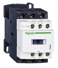 Schneider Electric - 3 Pole, 24 Coil VAC at 50/60 Hz, 25 Amp at 440 VAC and 9 Amp at 440 VAC, Nonreversible IEC Contactor - 1 Phase hp: 0.5 at 115 VAC, 1 at 230/240 VAC, 3 Phase hp: 2 at 200/208 VAC, 2 at 230/240 VAC, 5 at 460/480 VAC, 7.5 at 575/600 VAC - Industrial Tool & Supply