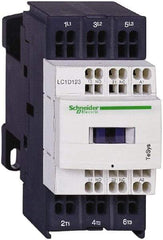 Schneider Electric - 3 Pole, 24 Coil VAC at 50/60 Hz, 16 Amp at 440 VAC and 9 Amp at 440 VAC, Nonreversible IEC Contactor - 1 Phase hp: 0.5 at 115 VAC, 1 at 230/240 VAC, 3 Phase hp: 2 at 200/208 VAC, 2 at 230/240 VAC, 5 at 460/480 VAC, 7.5 at 575/600 VAC - Industrial Tool & Supply
