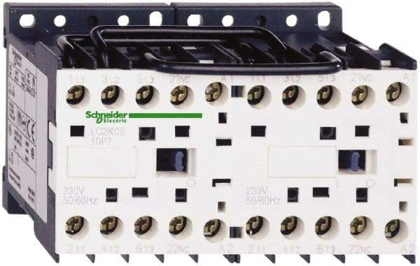 Schneider Electric - 3 Pole, 110 Coil VAC at 50/60 Hz, 12 Amp at 440 VAC, 16 Amp at 690 VAC and 20 Amp at 440 VAC, Reversible IEC Contactor - BS 5424, CSA, IEC 60947, NF C 63-110, RoHS Compliant, UL Listed, VDE 0660 - Industrial Tool & Supply