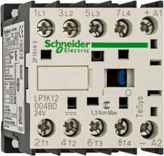 Schneider Electric - 4 Pole, 24 Coil VDC, 16 Amp at 690 VAC and 20 Amp at 440 VAC, Nonreversible IEC Contactor - BS 5424, CSA, IEC 60947, NF C 63-110, RoHS Compliant, UL Listed, VDE 0660 - Industrial Tool & Supply