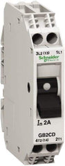 Schneider Electric - 10 Amp, 1 Pole, Backplate, Clip, DIN Rail Mount Circuit Protector - Thermal Magnetic Trip, Multiple Breaking Capacity Ratings, 67mm Deep x 74mm High x 15mm Wide - Industrial Tool & Supply