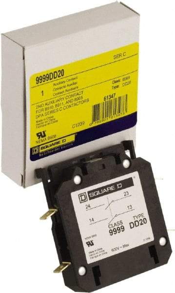 Square D - Contactor Auxiliary Contact Kit - For Use with Class 8965 Type DPR Contactors - Industrial Tool & Supply