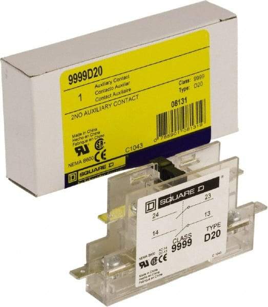 Square D - 5 Amp, Contactor Auxiliary Contact Kit - Industrial Tool & Supply