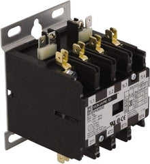 Square D - 4 Pole, 20 Amp Inductive Load, 24 Coil VAC at 50/60 Hz, Definite Purpose Contactor - Phase 1 and Phase 3 Hp:  1.5 at 115 VAC, 3 at 230 VAC, 7.5 at 230 VAC, 7.5 at 460 VAC, 7.5 at 575 VAC, 30 Amp Resistive Rating, CE, CSA, UL Listed - Industrial Tool & Supply