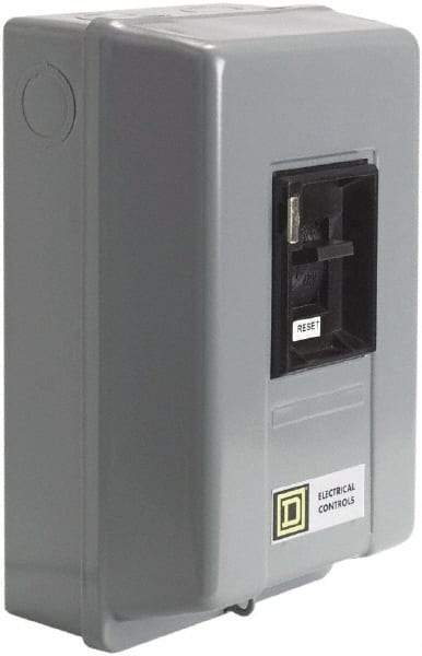 Square D - 2 Poles, M-1 NEMA, Enclosed Toggle Manual Motor Starter - 2 hp at 115 VAC & 3 hp at 230 VAC, CSA, NEMA 1 & UL Listed - Industrial Tool & Supply
