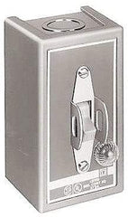 Square D - 3 Poles, 30 Amp, NEMA, Enclosed Toggle Manual Motor Starter - 1 hp at 90 VDC, 10 hp at 460 VAC, 10 hp at 575 VAC, 1-1/2 hp at 230 VDC, 2 hp at 115 VAC, 2 hp at 115 VDC & 7-1/2 hp at 230 VAC, CE, CSA, NEMA 1 & UL Listed - Industrial Tool & Supply