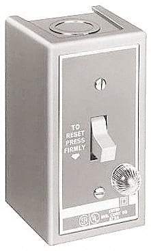 Square D - 2 Poles, 16 Amp, NEMA, Enclosed Toggle Manual Motor Starter - 1 hp at 115 VAC, 1 hp at 230 VAC, 1 hp at 277 VAC, 3/4 hp at 115 VDC & 3/4 hp at 230 VDC, CE, CSA, NEMA 1 & UL Listed - Industrial Tool & Supply