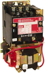 Square D - No Enclosure, 3 Pole, Mechanically Held Lighting Contactor - 60 A (Tungsten), 277 VAC at 60 Hz - Industrial Tool & Supply