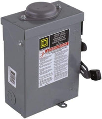 Square D - 30 Amp, 120/240 V, 2 Pole Fused Safety Switch - NEMA 3R, 2 hp at 120 VAC, 3 hp at 240 VAC (Single Phase), DPST Contact Form - Industrial Tool & Supply