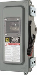 Square D - 30 Amp, 600 VAC/VDC, 3 Pole Nonfused Safety Switch - NEMA 12 & 3R, 10 hp at 600 VAC (Single Phase), 30 hp at 600 VAC (Triple Phase) - Industrial Tool & Supply