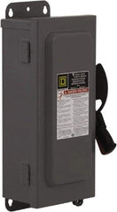 Square D - 30 Amp, 600 VAC/VDC, 3 Pole Fused Safety Switch - NEMA 12 & 3R, 7.5 hp at 480 VAC, 5 hp at 250 VDC (Single Phase), 20 hp at 600 VAC, 10 hp at 600 VDC (Triple Phase), 3PST Contact Form - Industrial Tool & Supply