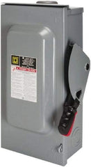 Square D - 30 Amp, 600 VAC/VDC, 3 Pole Fused Safety Switch - NEMA 3R, 7.5 hp at 480 VAC, 5 hp at 250 VDC (Single Phase), 20 hp at 600 VAC, 10 hp at 600 VDC (Triple Phase), 3PST Contact Form - Industrial Tool & Supply