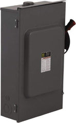 Square D - 200 Amp, 600 VAC/VDC, 3 Pole Fused Safety Switch - NEMA 3R, 50 hp at 600 VAC, 50 hp at 600 VDC (Single Phase), 150 hp at 600 VAC, 50 hp at 600 VDC (Triple Phase), 3PST Contact Form - Industrial Tool & Supply