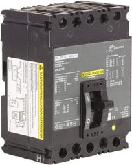 Square D - 100 Amp, 250 VDC, 600 VAC, 3 Pole, Panel Mount Molded Case Circuit Breaker - Thermal Magnetic Trip, 18 kA Breaking Capacity, 12-1/0 (Aluminum), 14-1/0 (Copper) AWG, 4.13 Inch Deep x 6 Inch High x 4-1/2 Inch Long - Industrial Tool & Supply