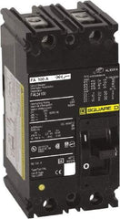 Square D - 20 Amp, 250 VDC, 480 VAC, 2 Pole, Panel Mount Molded Case Circuit Breaker - Thermal Magnetic Trip, 18 kA at 480/600 VAC Breaking Capacity, 12-4 (Aluminum), 14-4 (Copper) AWG, 4.13 Inch Deep x 6 Inch High x 3 Inch Long - Industrial Tool & Supply