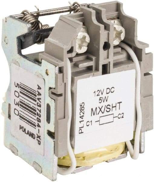 Square D - Circuit Breaker Shunt Trip - 12 VDC Control Voltage, Use with H Frame Circuit Breaker, J Frame Circuit Breaker, L Frame Circuit Breaker - Industrial Tool & Supply